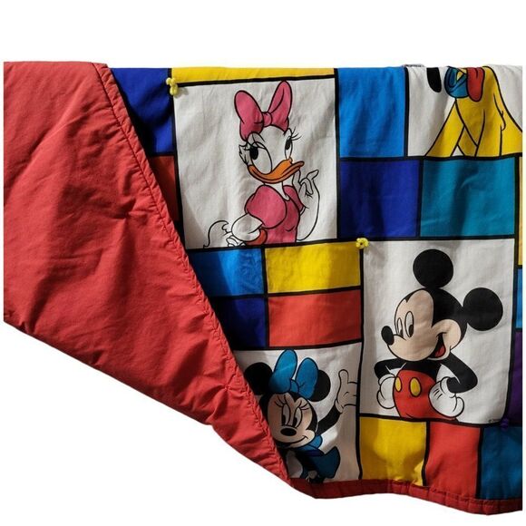 Mickey Mouse And Friends Blanket 46" x 64" Handcrafted Colorful Kidcore Daycare - Picture 1 of 8
